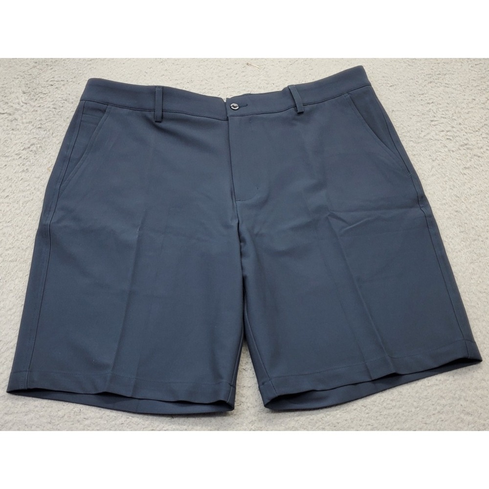 Dunning Golf Shorts Mens 36 Blue Woven Stretch Performance Classic Fit Waistband